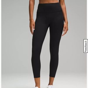 Lululemon fast and free high-rise black leggings with drawstring